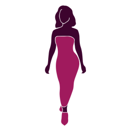 sexy woman in dress silhouette