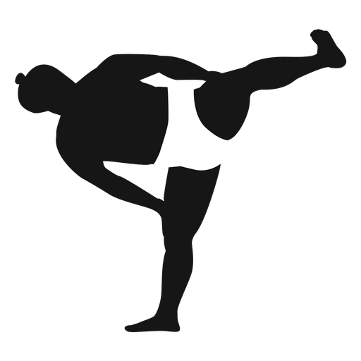 Luchador de sumo de patada lateral Diseño PNG