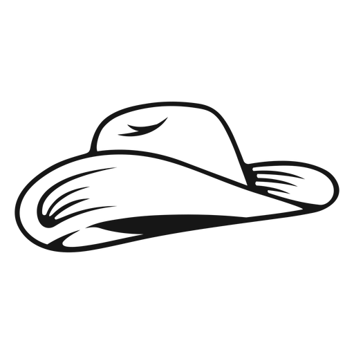 Simple cowboy hat stroke PNG Design