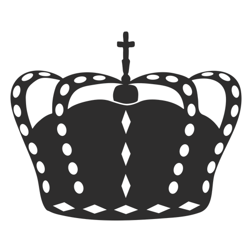 Corona simple con cruz Diseño PNG