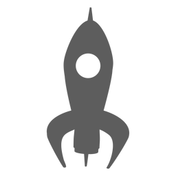 Silueta de nave espacial simple Diseño PNG