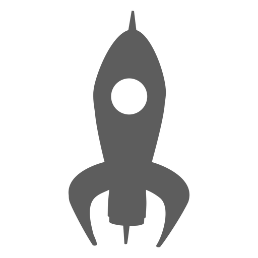 Einfache Raumschiff-Silhouette PNG-Design