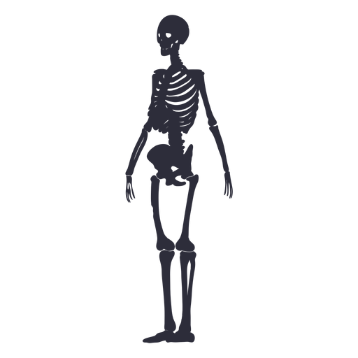 Skeleton silhouette side