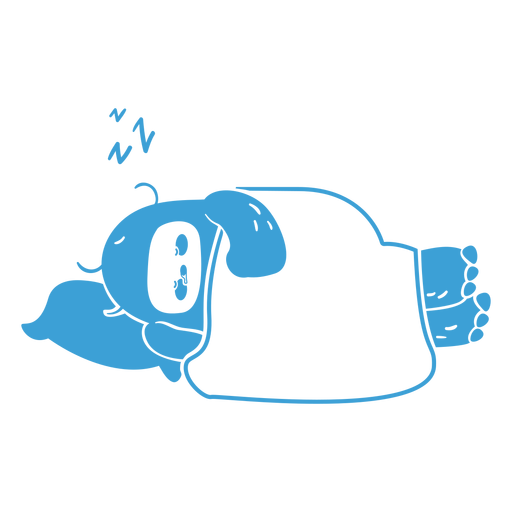 Yeti lindo durmiendo Diseño PNG