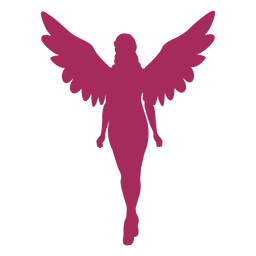 Standing angel silhouette PNG Design