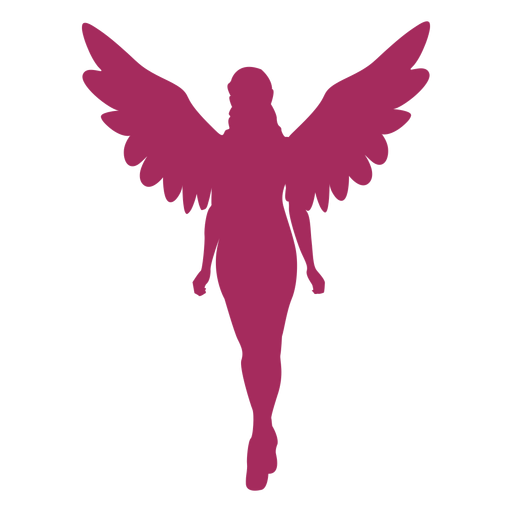Standing angel silhouette