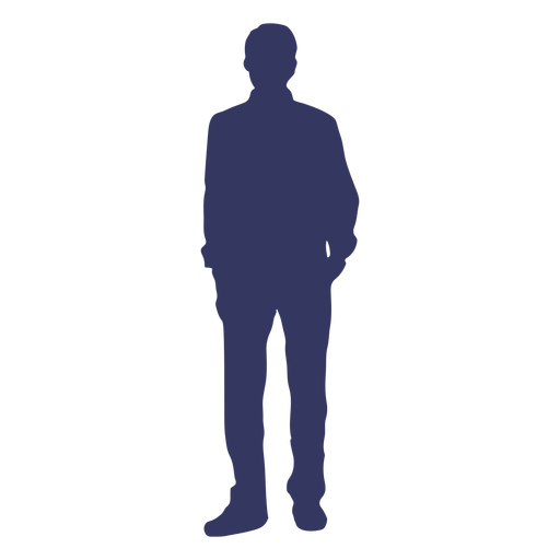 Standing man silhouette PNG Design