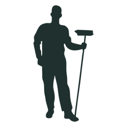 Standing sweeper vector PNG Design