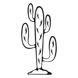 Watercolor cactus pot ornamented silhouette - Transparent PNG & SVG ...