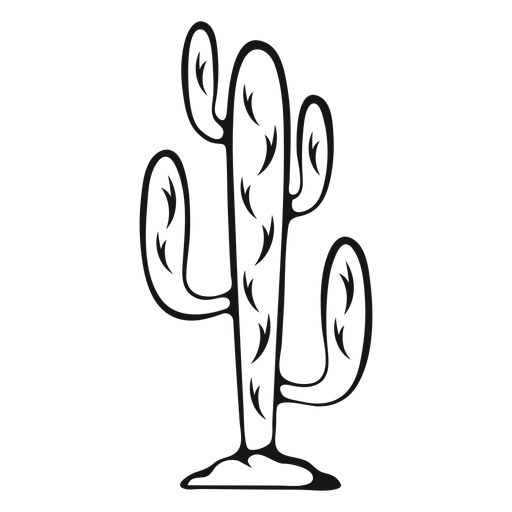 Schlaganfall Kaktus Cowboy PNG-Design