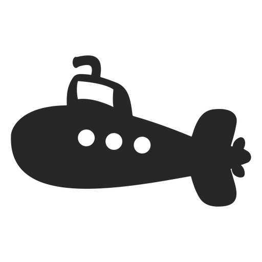 Vector submarino simple Diseño PNG