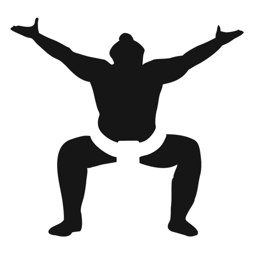 Pose de luchador de sumo Diseño PNG