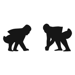 Silueta de luchadores de sumo Diseño PNG