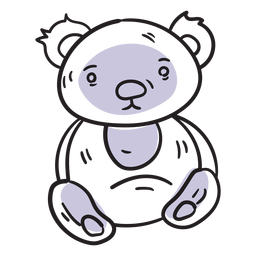 Teddy bear stroke PNG Design