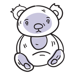 Traço de urso de pelúcia Desenho PNG