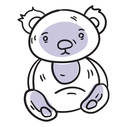 Teddy bear stroke PNG Design