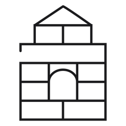 Icono de castillo de juguete Diseño PNG