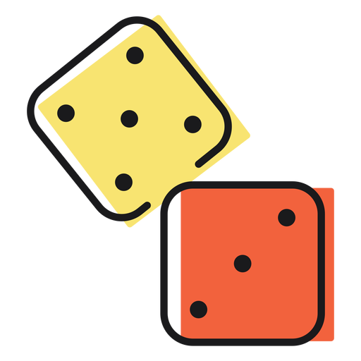 Toy dice icon PNG Design
