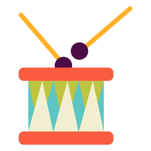 Toy flat drums PNG Design