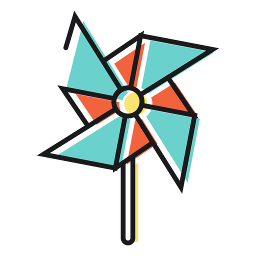 Toy icon pinwheel PNG Design