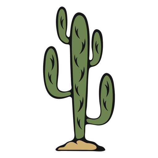 Vaquero de cactus vintage Diseño PNG