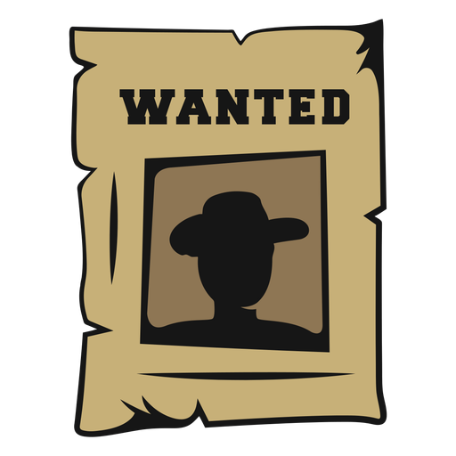 Wanted cowboy vintage PNG Design