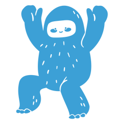 Acenando yeti fofo Desenho PNG