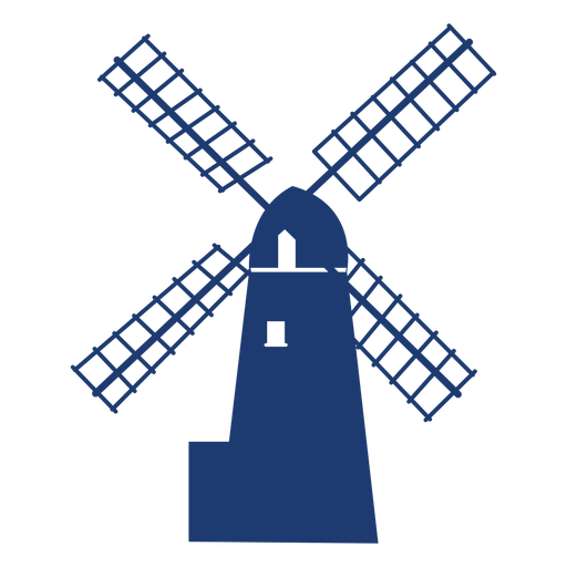 Vetor simples de moinho de vento Desenho PNG
