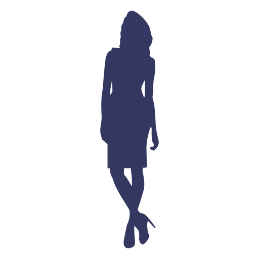 Silhueta de mulher usando salto Desenho PNG