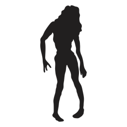 Woman zombie silhouette PNG Design Transparent PNG