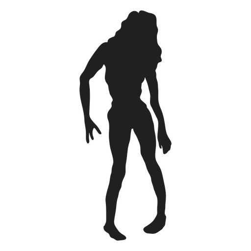 Frau Zombie Silhouette PNG-Design