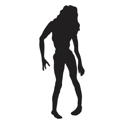 Woman zombie silhouette