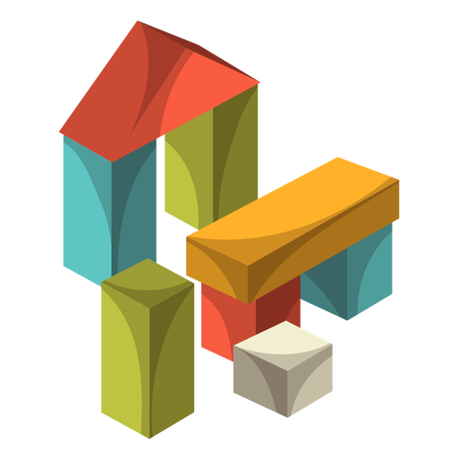 Wooden blocks illustration Transparent PNG & SVG vector file