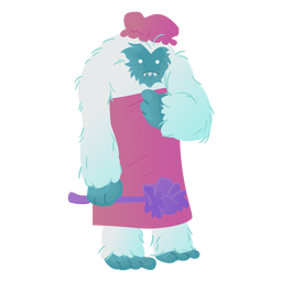 Yeti shower time PNG Design