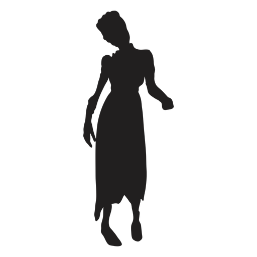 Zombie Pose Silhouette PNG-Design