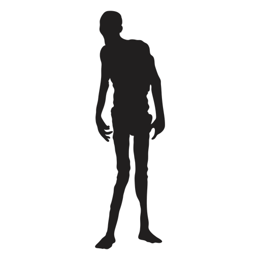 Zombie standing silhouette zombie