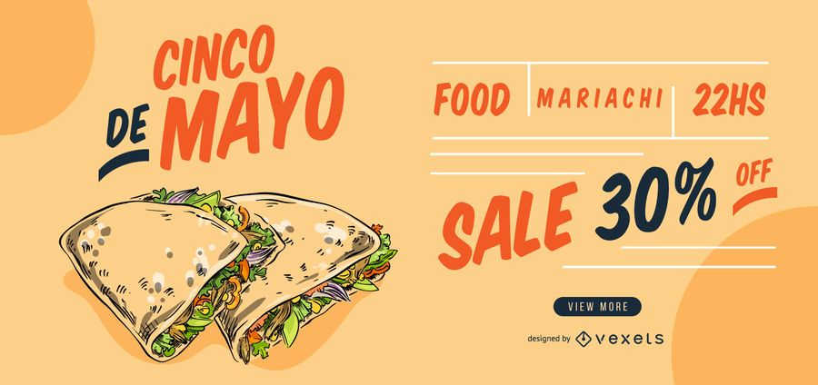 Cinco de Mayo Event Landscape Banner Cinco de Mayo Event Landscape Banner