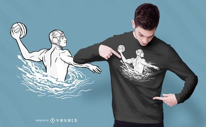 Diseño de camiseta de jugador de waterpolo Diseño de camiseta de jugador de waterpolo