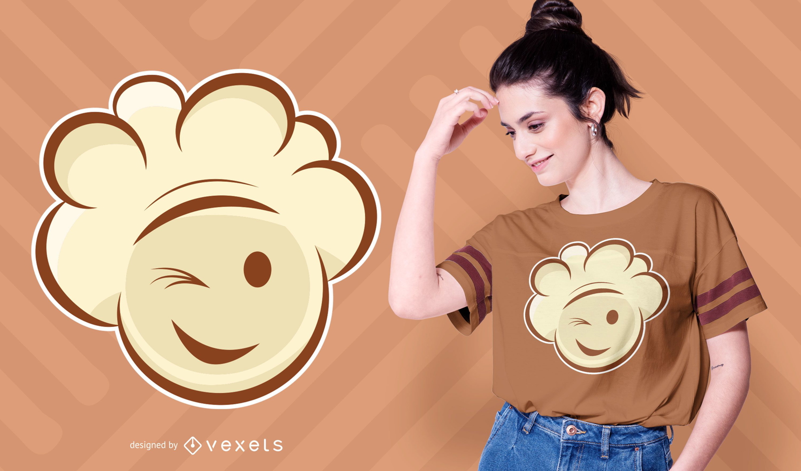 Smiling Popcorn T-shirt Design