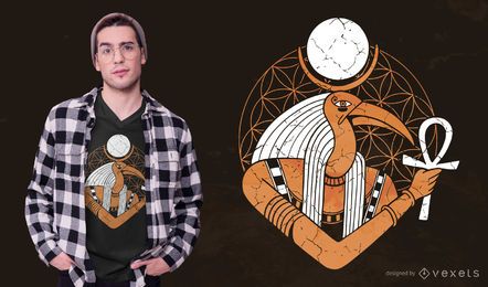 Diseño de camiseta de Dios egipcio de Thoth Diseño de camiseta de Dios egipcio de Thoth