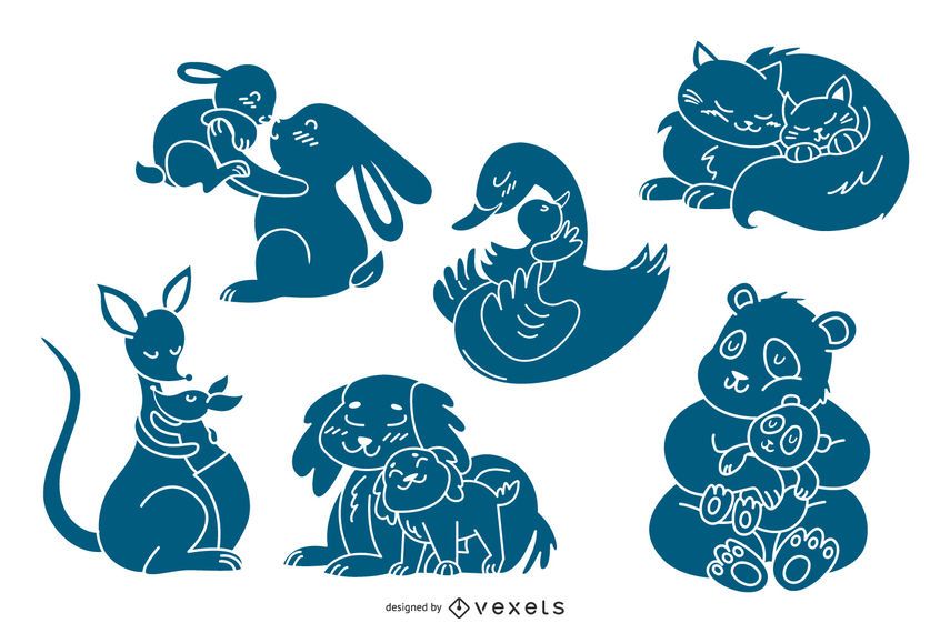 Animal Moms Silhouette Pack Animal Moms Silhouette Pack