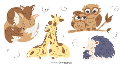 Animal Moms Illustration Pack