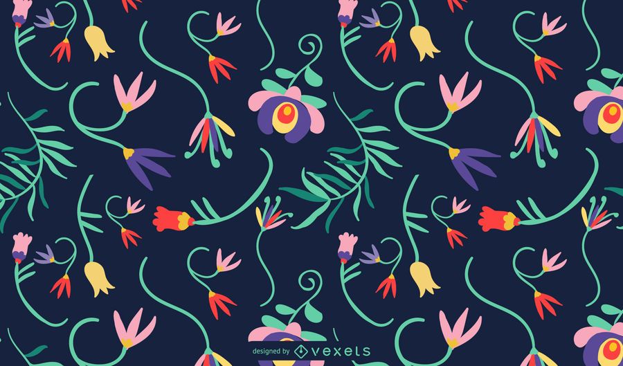 Mexican flowers pattern design Mexican flowers pattern design