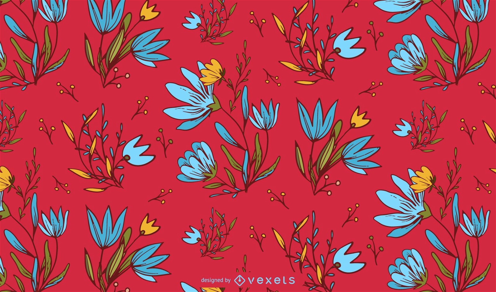 Mexican floral pattern design