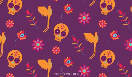Diseño de patrón de colores mexicano