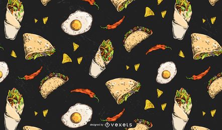 Projeto de padrão de comida mexicana