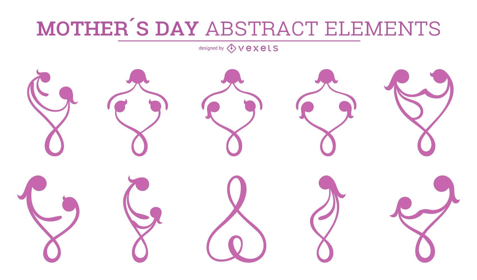 Mother's Day Abstract Elements Pack