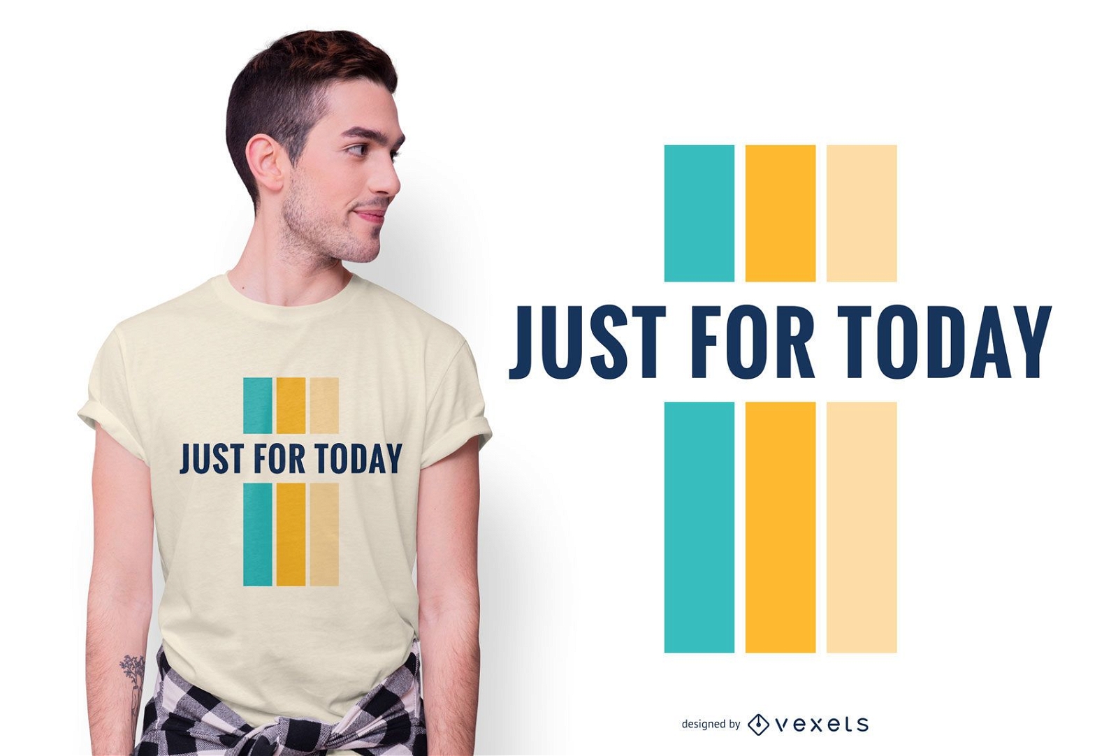 Just For Today Quote T-shirt Design