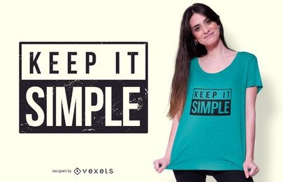 Design de camiseta com citação simples e simples