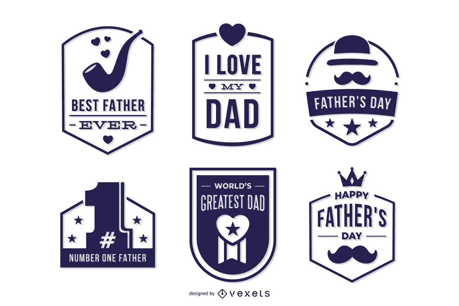 Father's day badge set